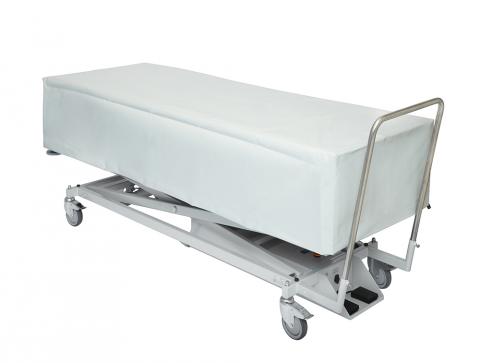 Mortuary concealment trolley with frame